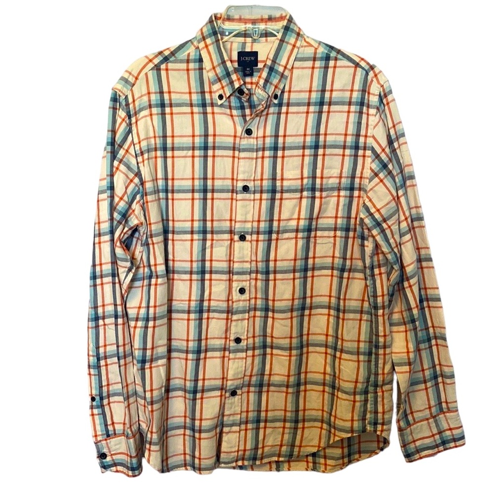 J. Crew Neutral Check Casual Cotton Long Sleeve Button Down Size M